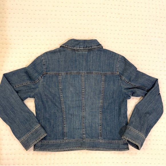 Loft denim Jean jacket. Classic 90’s boho country chic western preppy petite - Picture 2 of 6